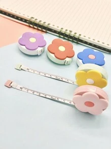 1 pièce Mini mètre ruban rétractable de couleur macaron, règle double face, pour mesurer la longueur, la hauteur, la distance, le buste, la taille, les hanches, le corps, les vêtements
