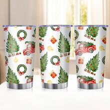 1 chiếc cốc cà phê hình cây thông Noel 20oz, cốc du lịch dễ thương và hài hước, cốc đựng nước cách nhiệt chân không bằng thép không gỉ, thích hợp cho hoạt động ngoài trời, thể dục, văn phòng, gia đình, quà tặng cho bạn bè, có thể tái sử dụng, cốc đựng nước in hình - Nhiều màu - Xem 7