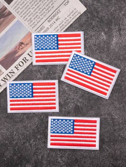 2 Piezas/set Parches De Tela De Bordado De Nueva Bandera Americana, Emblema De Hombro Diy, Emblema De Brazo, Adorno De Mochila