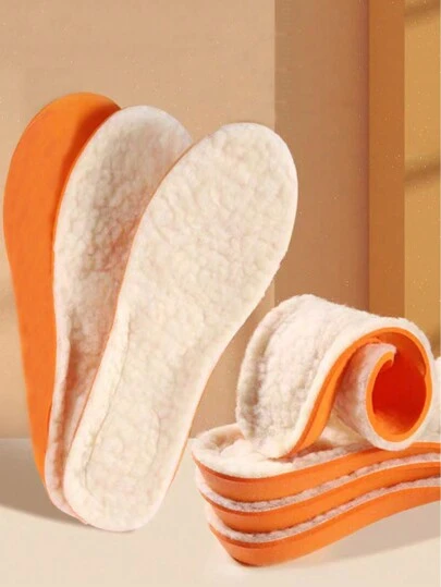 1 双温暖厚实柔软加热鞋垫，适合高跟鞋、运动鞋和靴子，可修剪