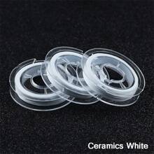 1 Box 25 Colors, 6m Length, 0.8mm Thick Colorful Crystal Elastic Cord, Multi-Color Non-Repetitive - For Bracelet Necklace Jewelry Making Beading String, Transparent Storage Box