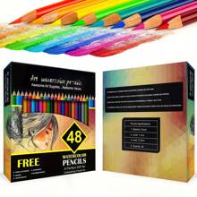 KALOUR Watercolor Pencils, Set Of 48 Professional Colored Pencils For Adult And Teens, Premium Art Supplies For Coloring, Blending And Layering Back To School