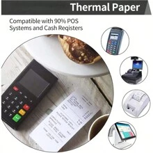 Thermal Paper Receipt Rolls Paper Fits All Credit Card Receipt Paper Thermal Receipt Paper Fits All Mini Thermal POS Printer - Multicolor - View 6