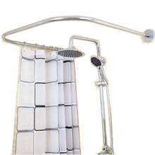 Futchoy U Forma Asta Doccia Senza Foratura Doccia Tenda Asta Vasca Arco Bar Acciaio Inox - Argento - Visualizzare 3