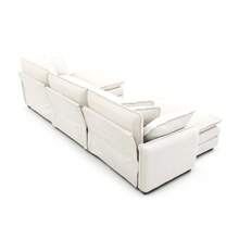 Oversized Modular Cushioned Sofa,With 3 Ottomans To Work As Sleeper Sofa Beds, 3-Seater Sofa With 3 Footstools, Beige Corduroy Fabric
