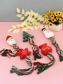 Serie navideña Regalos para amantes de gatos/perros y suministros para mascotas de mamá de perro/gato. Muñeco de peluche masticable con diseño de cachorro de dibujos animados, duradero y resistente para mordisquear, para uso exclusivo de amantes de gatos/perros y mamás de perros/gatos.