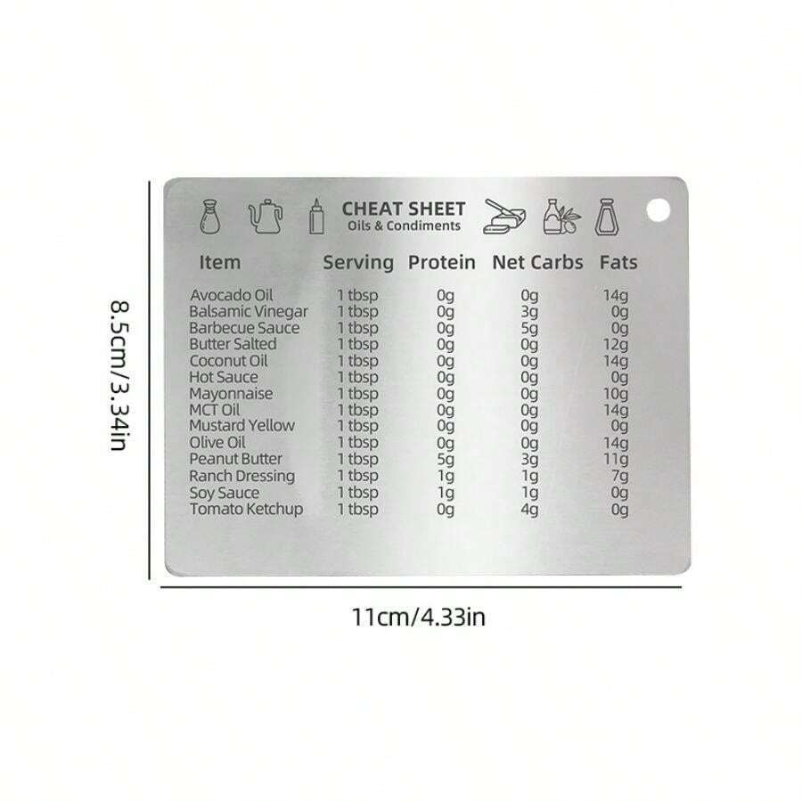 Stainless Steel Fridge With Measuring Conversion Chart SHEIN UK