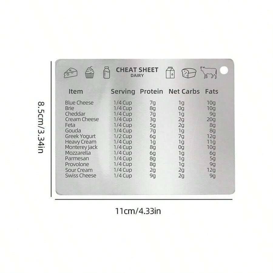 Stainless Steel Fridge With Measuring Conversion Chart SHEIN UK