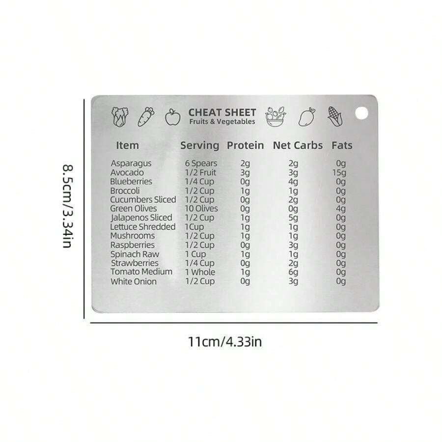 Stainless Steel Fridge With Measuring Conversion Chart SHEIN UK