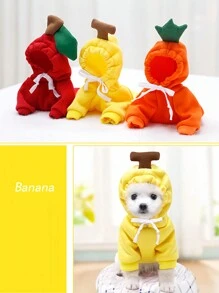 Cute Fruit Design Hoodie For Dogs - Cat & Small Dog Sweatshirt, Suitable For Medium Small Pets In Autumn/Winter