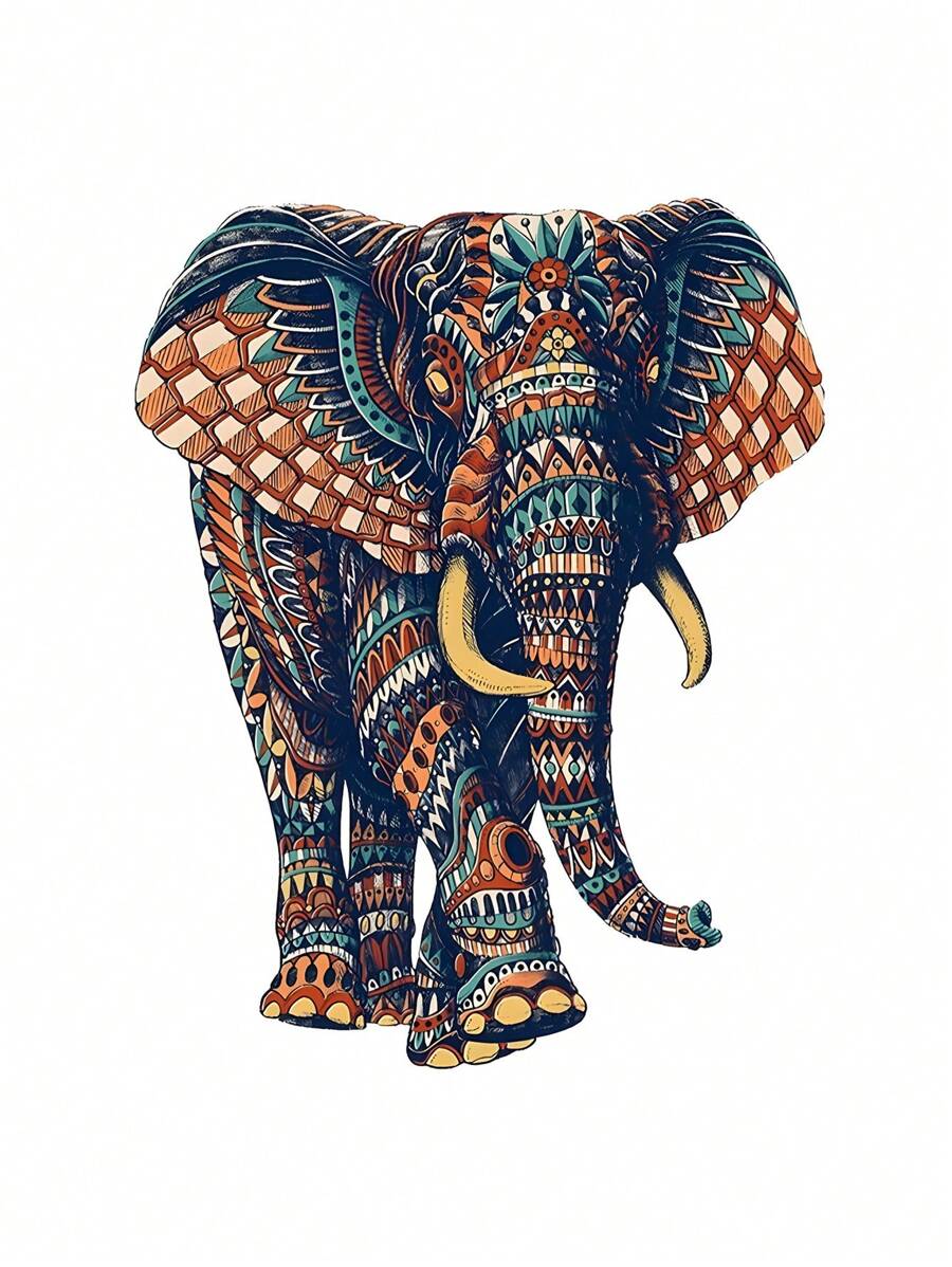 1pc Asymmetrical Shaped Wooden Elephant Puzzle, Adult Leisure Game Toy, Great Gift For Family, Friends, Christmas, Puzzle, Elephant, Wooden Puzzle,Puzzles>Adult,Adult Games>Adults Puzzles,1000 Pieces Jigsaw