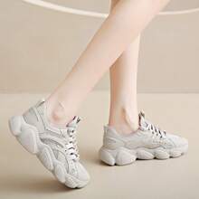 Women's Color Block Breathable Sneakers - Purple - View 8