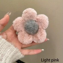 1 件/3 件女士秋冬休闲时尚毛绒花朵设计轻质发夹，时尚优雅，适合日常、休闲、派对、工作、旅行、发型设计、洗面奶、化妆、学校服装配饰 - 彩色 - 查看 13