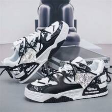 Men's 2025 New Fashion Low-Top Sports Casual Thick Sole Non-Slip Sneakers, Teenager Lace-Up Vulcanized Shoes, Student Flatform Trainers