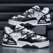 Men's 2025 New Fashion Low-Top Sports Casual Thick Sole Non-Slip Sneakers, Teenager Lace-Up Vulcanized Shoes, Student Flatform Trainers