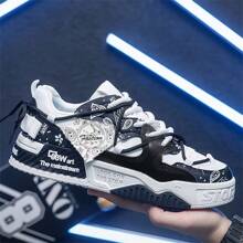 Men's 2025 New Fashion Low-Top Sports Casual Thick Sole Non-Slip Sneakers, Teenager Lace-Up Vulcanized Shoes, Student Flatform Trainers