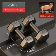 Hexagonal Hex Dumbbell, Coated Weight Lifting Dumbbell For Men And Women Home Gym Workout Gym Accessories