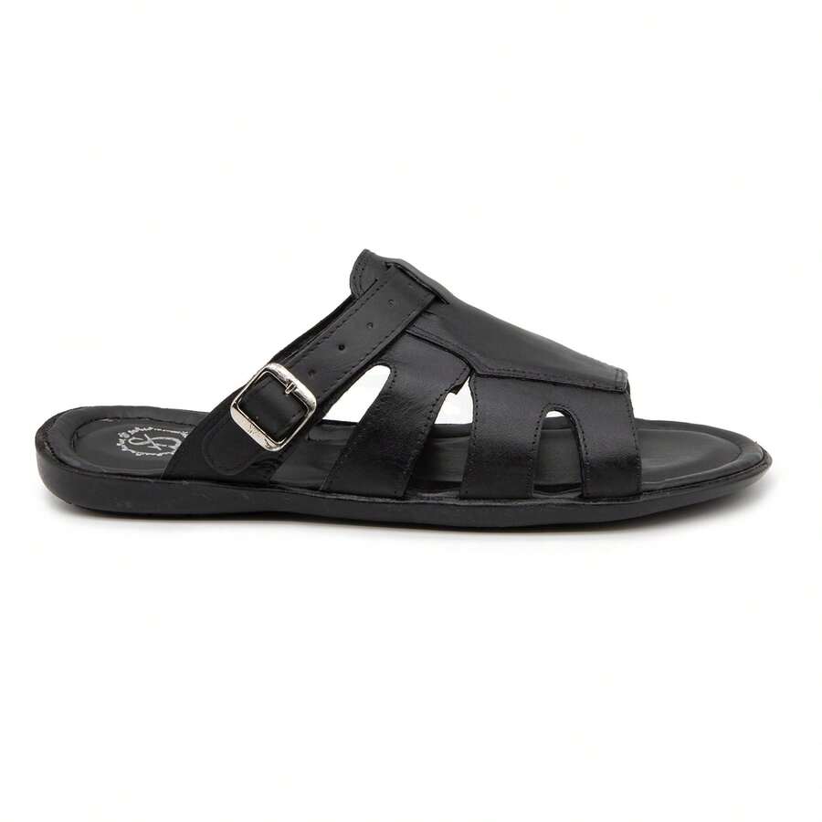 Ferrutini Men's Sandal Rubber Sole Low - 黑色 - 查看 1
