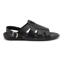 Ferrutini Men's Sandal Rubber Sole Low - 黑色 - 查看 5
