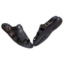 Ferrutini Men's Sandal Rubber Sole Low - 黑色 - 查看 6