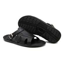 Ferrutini Men's Sandal Rubber Sole Low - 黑色 - 查看 3
