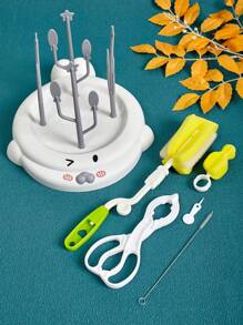 1 pieza Escurridor de biberones y tetinas para bebé, colores al azar - Beis - Ver 6