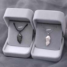 1pc Unique Gothic Style Heart Pendant Necklace, Jewelry Party Gift, Fashion Accessories, Couple Matching Fathers Day Gift - Style 1 - View 9