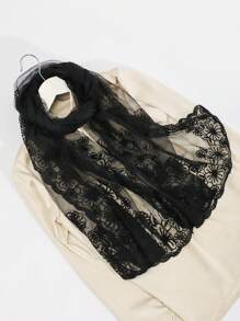 1件装女士多色花卉刺绣手工蕾丝围巾，时尚甜美，适合春夏秋季，可作披肩、头饰或配饰，情人节礼物之选。 - 彩色 - 查看 21