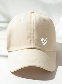 1入組印花心形棒球帽，戶外可調節遮陽休閒帽，適用於春季/秋季旅行、海灘度假、遮陽帽，Y2K風格青年帽 - 兒童棒球帽 - 查看 21