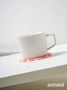 1/6pcs Flower Design  Coaster Mini Coaster,Silicone Portable Durable Cute Cup Mat ,Kitchen Table Heat-Resistant Coasters And Thick Insulation Pads,5 Colors Flower Design Anti-Slip Silicone Coaster  Set For Home Decor Tabletop Protection Suitable For Kinds Of Cups, 3.74 Inches , Creative  Cup Coaster For Dining Table