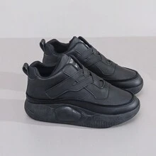 Women's Casual Slip-On Platform Loafers, Solid Color, Thick Sole, Simple & Stylish, Autumn