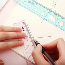 Multifunctional Ruler, Soft Ruler, Straight Ruler, Triangle Ruler, Protractor Ruler Set, Creative Stationery Drawing Tools Are Soft And Can Be Folded At Will,Rulers - Multicolor - View 4