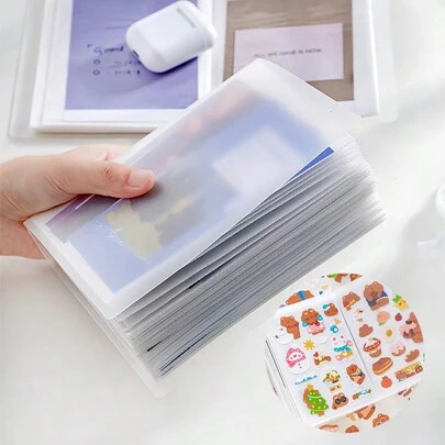 1 件多用途 A6 尺寸照片存储相册，带 40 页或 120 页书夹口袋，用于剪贴簿邮票模具存储袋纸张照片卡组织保护袋