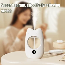 1pc Rechargeable Ultrasonic Aroma Diffuser, Christmas/Thanksgiving Gift, 7 Modes Adjustable, Desk Placement Or Wall Mounted, Aroma Diffuser And Fragrance Oils Sold Separately, Air Freshener, Air Purifier, Deodorizer, Suitable For Boyfriend/Girlfriend, Valentine's Day Gift - White - View 20