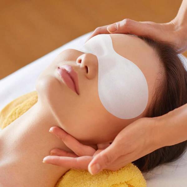 Disposable Non Woven Eye Care, Cotton Paper Facial Eye Pads Spa, DIY Clear Eye Mask Paper Beauty Sheets For Skincare Spa Wrap Moisture Retention