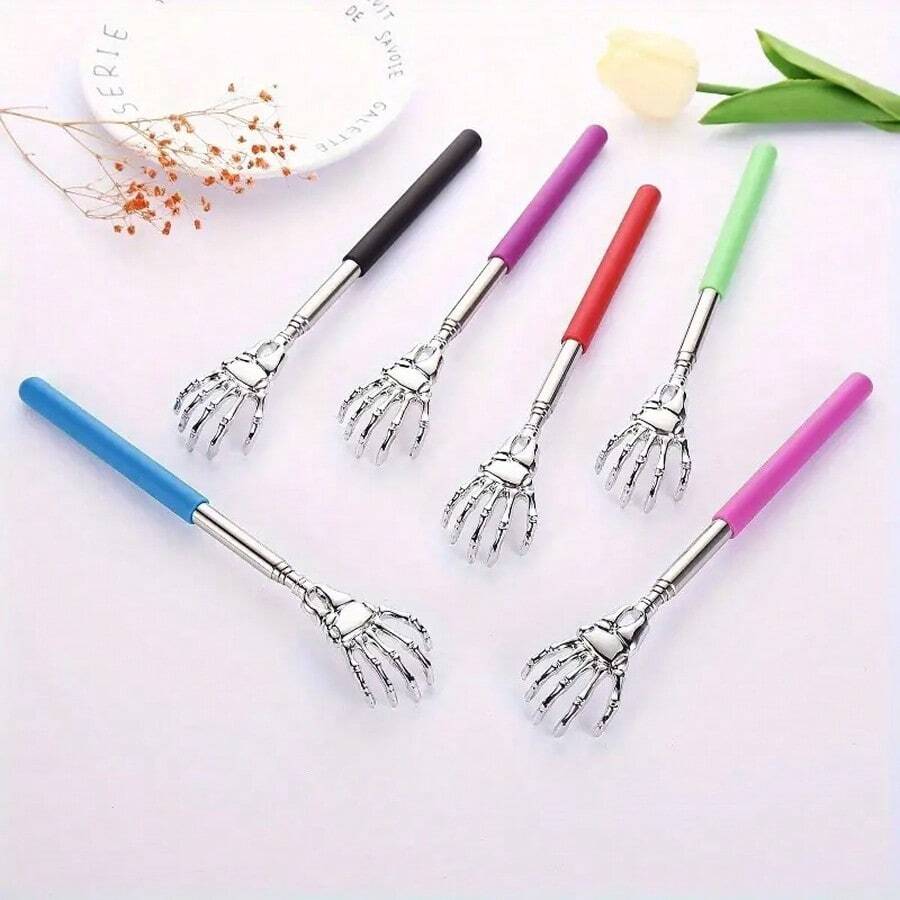 5pcs Ghost Hand Retractable Tickle Tickle Stainless Steel Scratch Portable Home Old Head Music Scratch Back To Relieve The Itch Does Not Beg - Multicolor - View 1