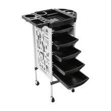 Multipurpose Hairdresser Trolley 5 Drawers With 4 Wheels Salon Mobile Organizer Outdoor Decor