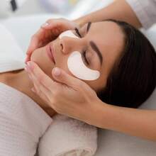 1pc Disposable Non-Woven Eye Mask Patch, Cotton Paper Face Eye Mask Patch, DIY Transparent Eye Mask Paper Beauty Patch, For Makeup Removal - White - View 5