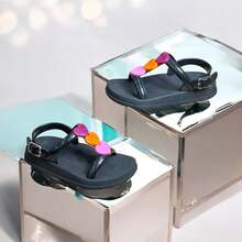 Hearts Children's Sandals - 黑色 - 查看 2