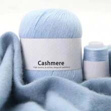 50g 球 95% 羊绒 5% 醋酸纤维手工编织和钩编羊绒混纺纱线、围巾、帽子、毛衣、毛衣、手套、DIY 工艺品、超柔软保暖中厚羊毛线