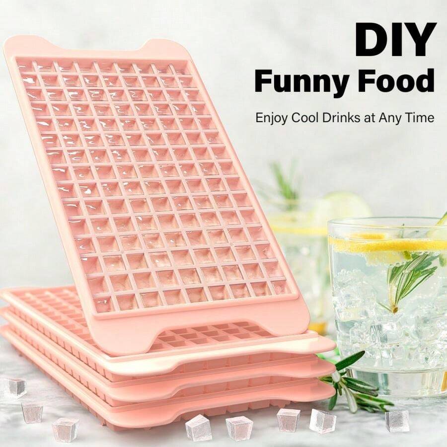 6-Piece Mini Set For Freezers: Small Trays With Ice Boxes - 135 X 4-Piece Easy-Release Granular Tray - Crushed Tray - 540 Compartments. Suitable For Bars, Pubs, Cafes, Homes, Offices, Etc. Perfect For Family Parties, Pool Parties, Beer Parties. Pairs Well With Cocktails, Whiskey, Beer, Cola, Juice, And Other Drinks. A Must-Have Set For Parties. Holiday Supplies. Family Gathering Supplies.