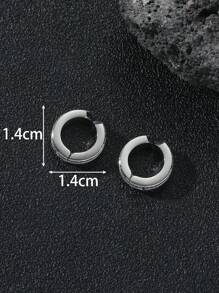 Men Textured Metal Ear Cuffs - Silver - View 5