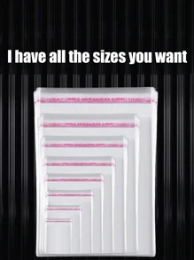 200 chiếc túi OPP trong suốt tự dính, túi đựng quà tặng nhiều kích cỡ, túi đựng đồ dùng hàng ngày, Giáng sinh - Trong sáng - Xem 3