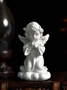 Figurita decorativa de ángel lector de estilo nórdico para el escritorio - Blanco - Ver 3