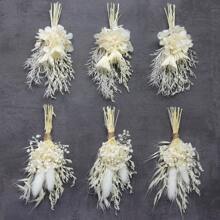 6pcs/Set Mini Dried Flower Bouquets, Suitable For Boho Floral Wedding, Dining Table Centerpieces, Craft Decorations, Cake Toppers,Classroom Decor,Office Decor,Room Decor,Home Decor,Wall Decor,Bathroom Decor,Bedroom Decor,Room Decoration Stuff,Posters - 10pcs - View 24