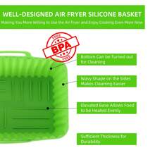 1pc Solid Color Air Fryer Silicone Pot Liner Air Fryer Kitchen Air Fryer Liners Air Fryer Paper Airfryer Air Frier