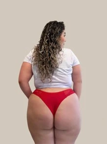 Kit Of 5 Plus Size Panties, Sexy Thong With Lace, Women's Fashion Lingerie - Assorted Colors - 彩色 - 查看 8