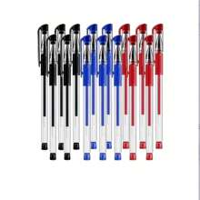 5-20 piezas Bolígrafos neutros estándar europeos de 0.5mm con tinta a base de agua negra, tinta de carbón simple, bolígrafos para firmar, útiles de oficina, de vuelta a la escuela