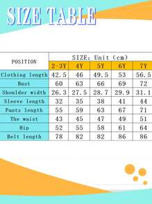 少女卡通刺绣罗纹长袖连帽连衣裙和打底裤套装 - 灰色 - 查看 9