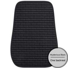 1 pieza Cojín de apoyo lumbar para asiento de coche de lino, diseño de guinga universal para todas las estaciones - Negro - Ver 15